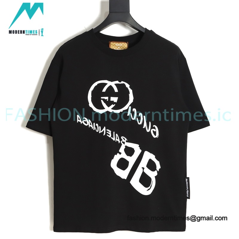 Gucci - Balenciaga Double G-B Print Short Sleeve T-shirt Gucci - Balenciaga Double G-B Print Short Sleeve T-shirt